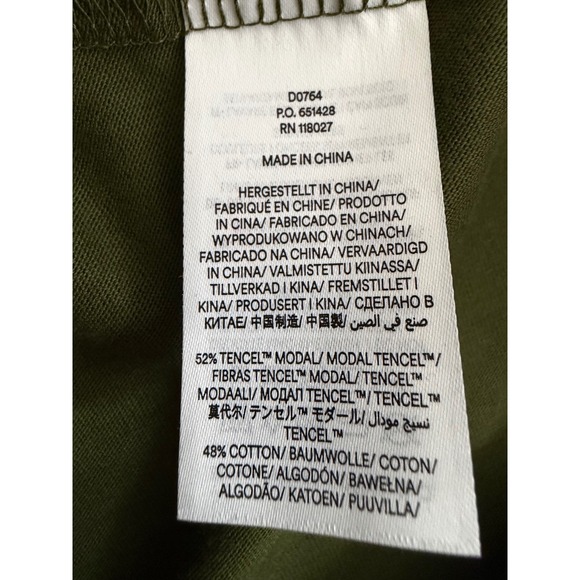 Boden Zebra Print Shirt Dress Olive Green Belted Midi Long Sleeve US 2 - Picture 6 of 12